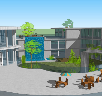 现代多层办公楼